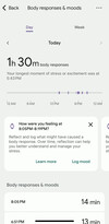 Новая страница Fitbit Body responses & moods. (Источник изображения: u/KeyAd5197 через Reddit)