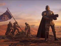 Солдат стоит с оружием в игре Helldivers 2. (Источник изображения: Arrowhead)