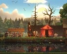 Изображение, на котором запечатлена битва в игре «Сыновья Вальгаллы».
