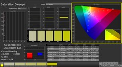 CalMAN: Color saturation (после калибровки)