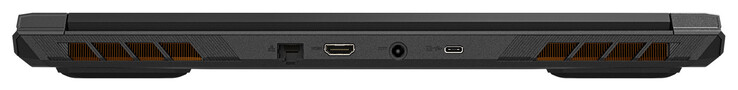 Задняя сторона: гигабитный Ethernet, HDMI 2.1, разъем питания, USB 3.2 Gen 2 Type-C (DisplayPort)