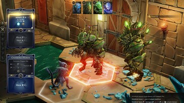 Изображение, показывающее битву в Gloomhaven.