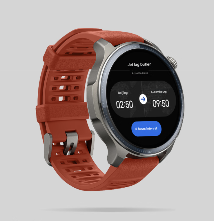 В Zepp OS 5 есть функция Jet Lag Manager, показанная на смарт-часах Balance 2. (Источник изображения: Amazfit, машинный перевод)