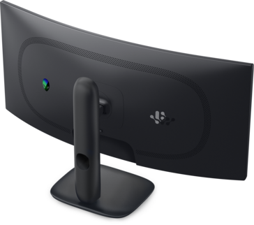 Игровой монитор Alienware 34 с частотой обновления 240 Гц, вид сзади.