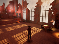 В игре Curyeux Вы играете за Люсьенну, которая перемещается по ландшафту, сформированному ее воспоминаниями и чувствами. (Источник изображения: Steam)