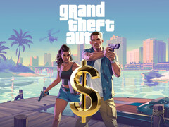 Иллюстрация к GTA 6 с Джейсоном, Люсией и знаком доллара (Источник изображения: Rockstar Games с правками)