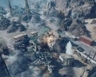 Боевой вертолет стреляет и разрушает здание в Battlefield 6. (Источник изображения: Battlefield на YouTube, скриншот)