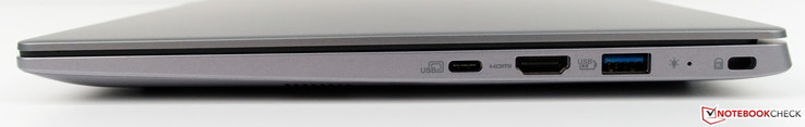Правая сторона: USB Type-C, HDMI, USB 3.0 Type-A, замок