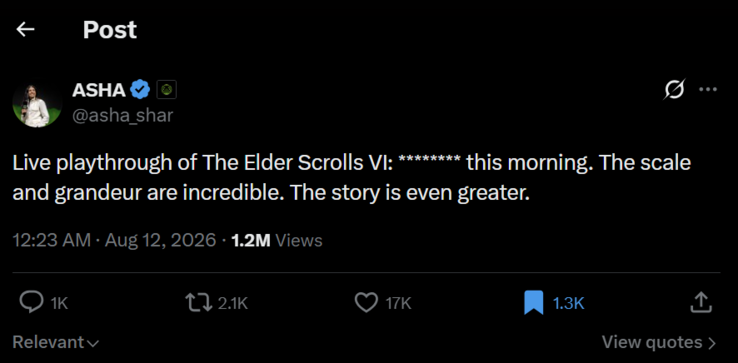 Аша Шарма сыграла в The Elder Scrolls VI