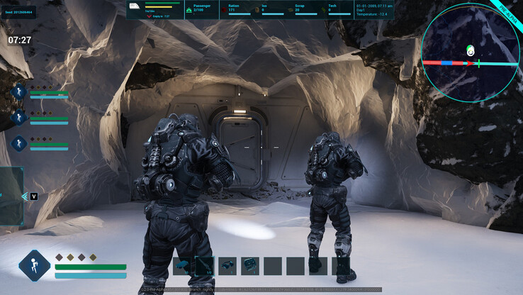 Снимок экрана, на котором игроки собрались перед пещерой подземелья в Everrail (источник изображения: SteamDB)