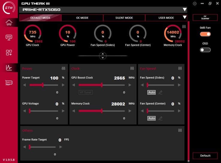 GPU Tweak III (стандартный режим)