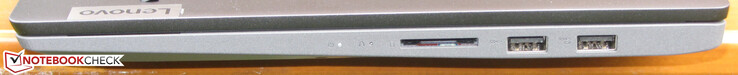 Правая сторона: картридер, 2x USB 3.2 Gen 1 (Type A)
