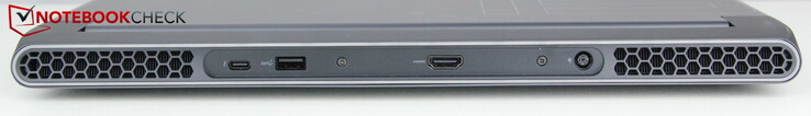Задняя сторона: USB-C 3.2 Gen 2 (Thunderbolt 4, Display Port 1.4, 15 Вт Power Delivery), USB-A 3.2 Gen 1, HDMI 2.1, разъем питания