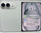 Дизайн-модель складного iPhone Ultra в белом цвете.