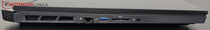 Слева: LAN, USB-A (10 Гбит/с), SD-ридер, гарнитура