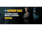 Изображение обложки распродажи Warner Bros. и DC Batman в Steam с изображением Брюса Уэйна и Бэтмена (Источник изображения: Steam)