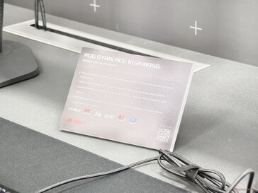 Основные характеристики ROG Strix Ace XG248QSG (Источник изображения: Notebookcheck)