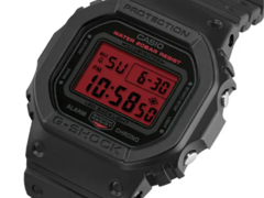 Часы Casio G-Shock DW5600BBR-1 (на фото) будут иметь уникальный дисплей глубокого янтарно-красного цвета. (Источник изображения: Great G-Shock World)