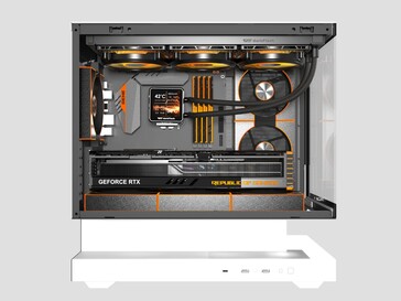 Белый вариант mATX-корпуса Floatron F1 стандартного издания. (Источник изображения: darkFlash)
