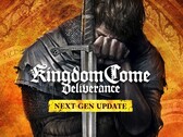 Рекламный арт для Kingdom Come: Deliverance для следующего поколения, на которой изображен Генри с мечом в руках.