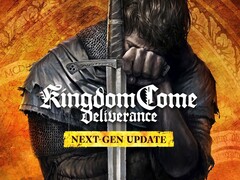 Рекламный арт для Kingdom Come: Deliverance для следующего поколения, на которой изображен Генри с мечом в руках.