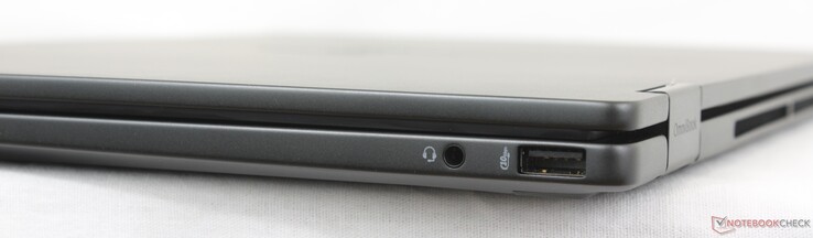 Справа: гарнитура 3,5 мм, USB-A (10 Гбит/с)