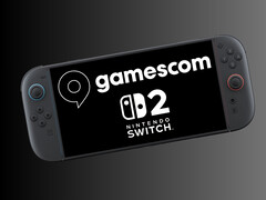 Nintendo Switch 2 с логотипом Gamescom (Источник изображения: Gamescom, Nintendo of America с правками)