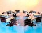 Шесть спутников SunRISE (Источник изображения: Space Dynamics Laboratory/Allison Bills; обрезано)