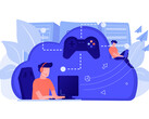 Иллюстрация облачной игры с несколькими пользователями, подключенными через центральную инфраструктуру (Источник изображения: vectorjuice via Freepik)