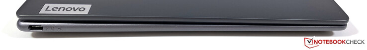 Слева: USB-C 4 (40 Гбит, Thunderbolt 4, DisplayPort 1.4, Power Delivery 3.0)