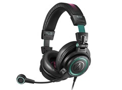 Гарнитура Audio-Technica Hatsune Miku ATH-M50xSTS-USB MIKU украшена элементами дизайна Мику. (Источник изображения: Audio-Technica)