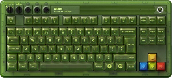 8BitDo Retro 87 Mechanical Keyboard Xbox Edition UK layout. (Источник изображения: 8BitDo)