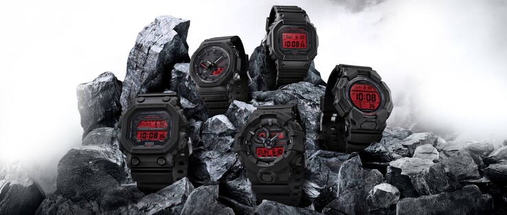 Серия Casio Black and Bold Red включает в себя пять часов. (Источник изображения: Casio)