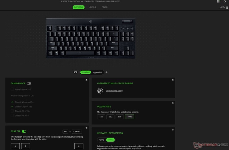 Кастомизация BlackWidow V4 HyperSpeed TKL Synapse