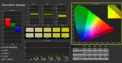 Calman ColorChecker: DCI-P3 - saturation - (после калибровки)