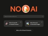 Знак DuckDuckGo "Без искусственного интеллекта" размещен на видном месте поисковой системы