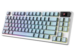 MSI Forge GK600 TKL Wireless Topo Blue edition с многослойными топографическими контурами на синих PBT-клавиатурах. (Источник изображения: MSI)