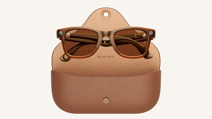 Умные очки Ray-Ban Meta Wayfarer и футляр для зарядки.