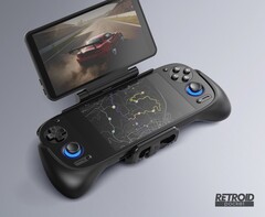 Retroid Dual Screen Add-On прикреплен к Retroid Pocket 5. (Источник изображения: Retroid)