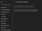 Снимок экрана настроек ChatGPT, на котором показан раздел «Войти с помощью ChatGPT»