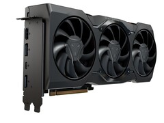 Видеокарта AMD Radeon с тройным вентилятором охлаждения и несколькими выходами на дисплей, включая HDMI, DisplayPort и USB-C (Источник изображения: Notebookcheck)