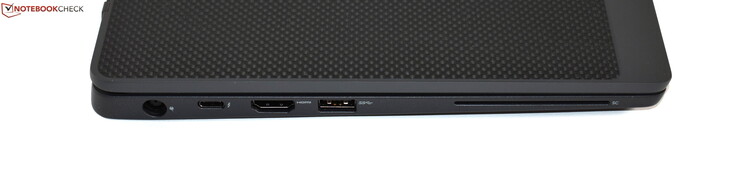 Слева: Коннектор питания, Thunderbolt 3, HDMI, USB 3.0 Type A