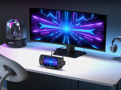 GPD Win 5 в официальной док-станции, которую GPD продает отдельно за $93. (Источник изображения: GPD)