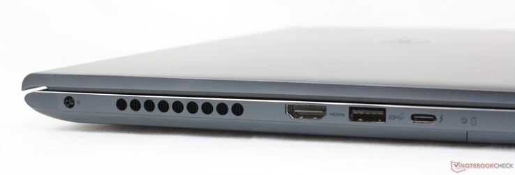 Слева: Вход питания, HDMI 2.0, USB 3.2 Gen 1, Thunderbolt 4
