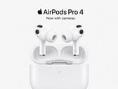 Созданный с помощью ИИ рендер AirPods Pro 4 с камерами.