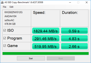 AS SSD - копирование