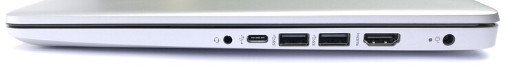 Правая сторона: аудио разъем, 1x USB 3.1 Gen 1 Type-C, 2x USB 3.1 Gen 1 Type-A, HDMI, разъем питания