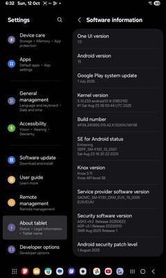 Samsung Galaxy Tab A11 программное обеспечение
