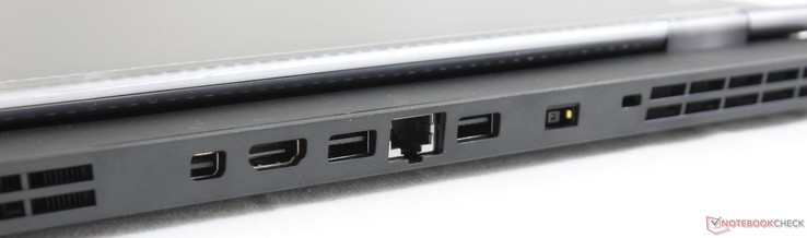 Задняя сторона: 2 x USB 3.1 Gen. 2, Ethernet, Mini DisplayPort 1.4, HDMI 2.0, замок Kensington Lock, разъем питания