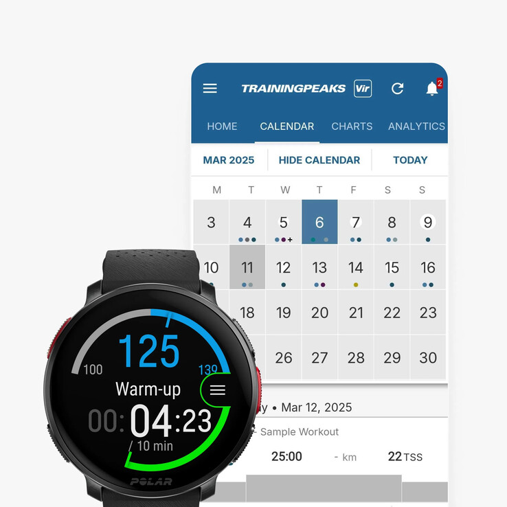 Интеграция Polar и TrainingPeaks уже доступна. (Источник изображения: Polar)